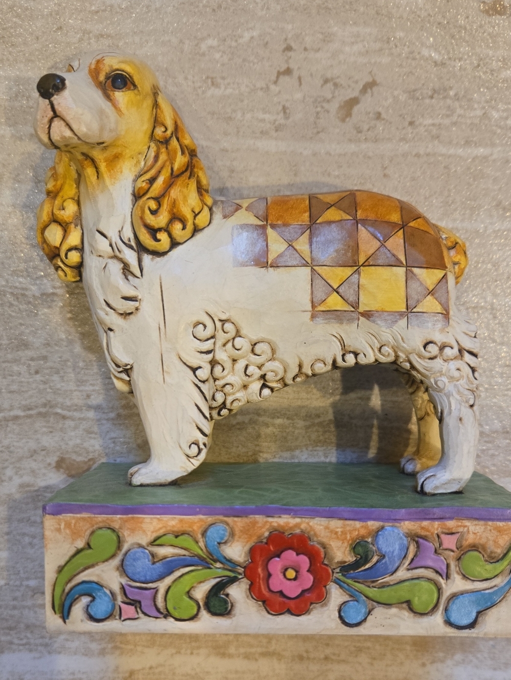 Jim Shore Heartwood Creek "Sadie" 2008 Cocker Spaniel Wooden Figurine